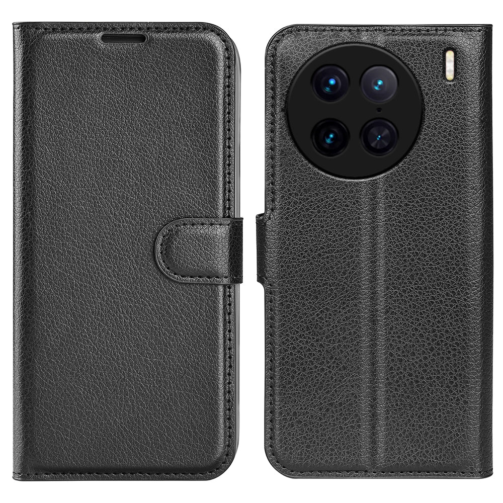 For vivo X90 Pro 5G Full Protection Flip Phone Case Anti-scratch Litchi Texture PU Leather Stand Wallet Phone Cover For vivo X90 Pro 5G Full Protection Flip Phone Case Anti-scratch Litchi Texture PU Leather Stand Wallet Phone Cover